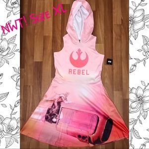 NWT! Star Wars Rebel Skater Dress with Hood